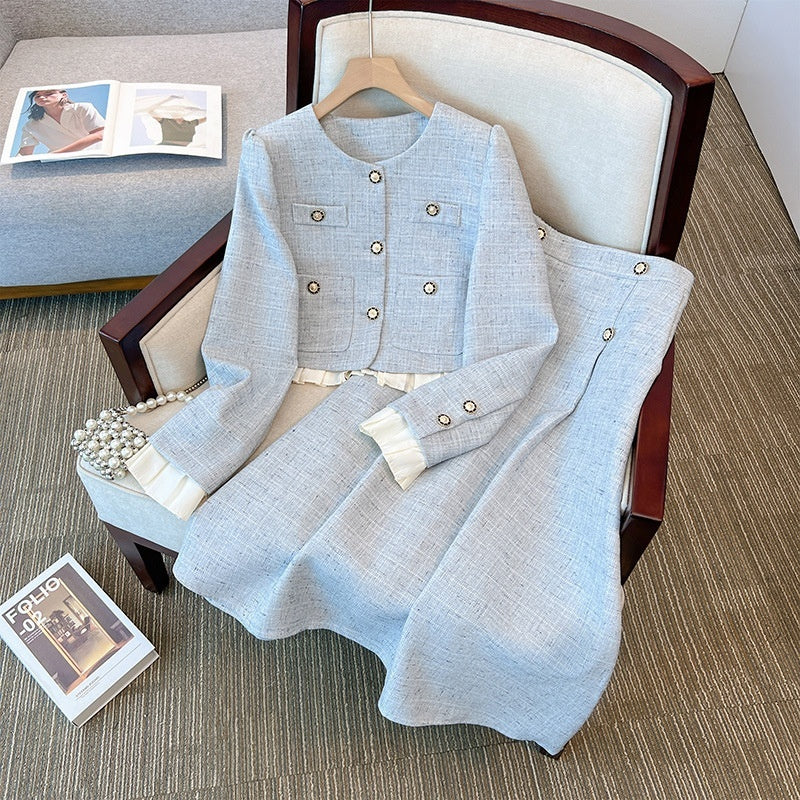 Suit French Socialite Coat Skirt Two-piece Set