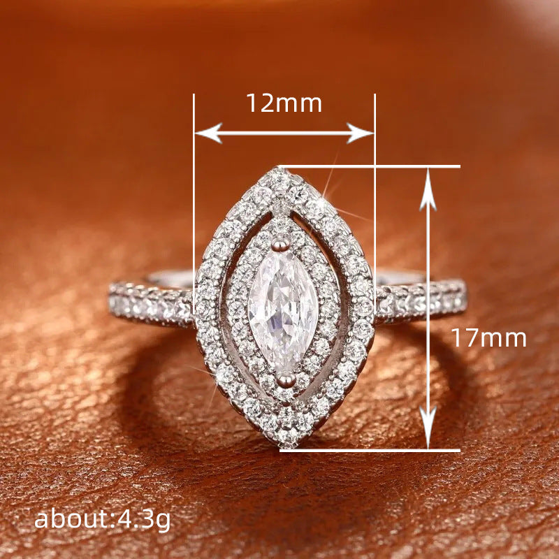 Creative Horse Eye Shining Zircon Wedding Ring For Women