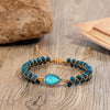 Cross-border Natural Stone Bracelet Water Drop Shape Sapphire Couple Woven Bracelet