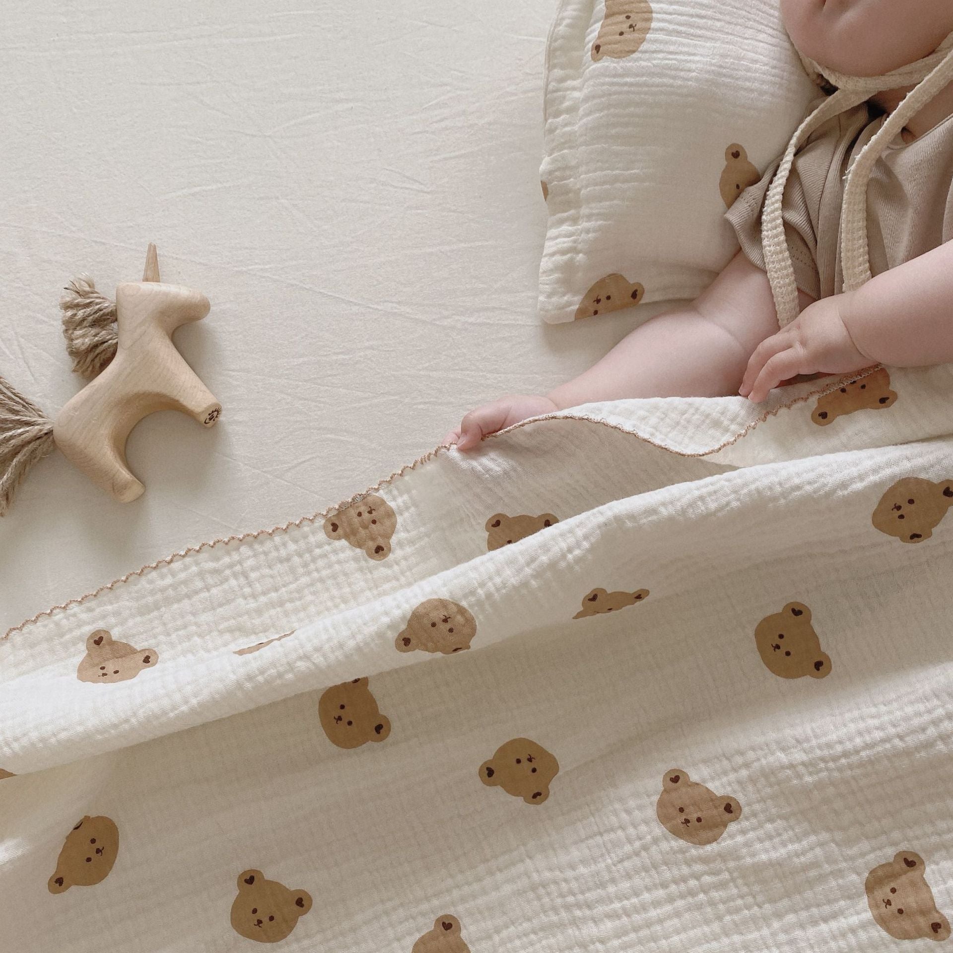 Cotton Gauze Sleeping Bag Sleeveless Vest New Child Anti-kick Quilt