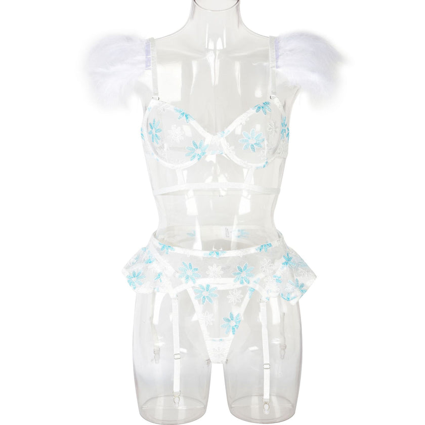 Women's New Ruffle Flower Embroidery Comfortable Breathable Underwear