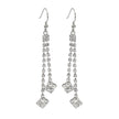 Diamond  High-grade Earrings Niche Personality Long Fringe