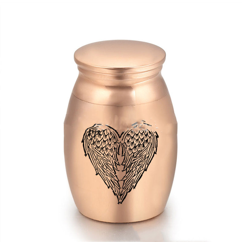 Hot Selling Pet Ashes Jar Wings Cinerary Casket Cremation Jewelry