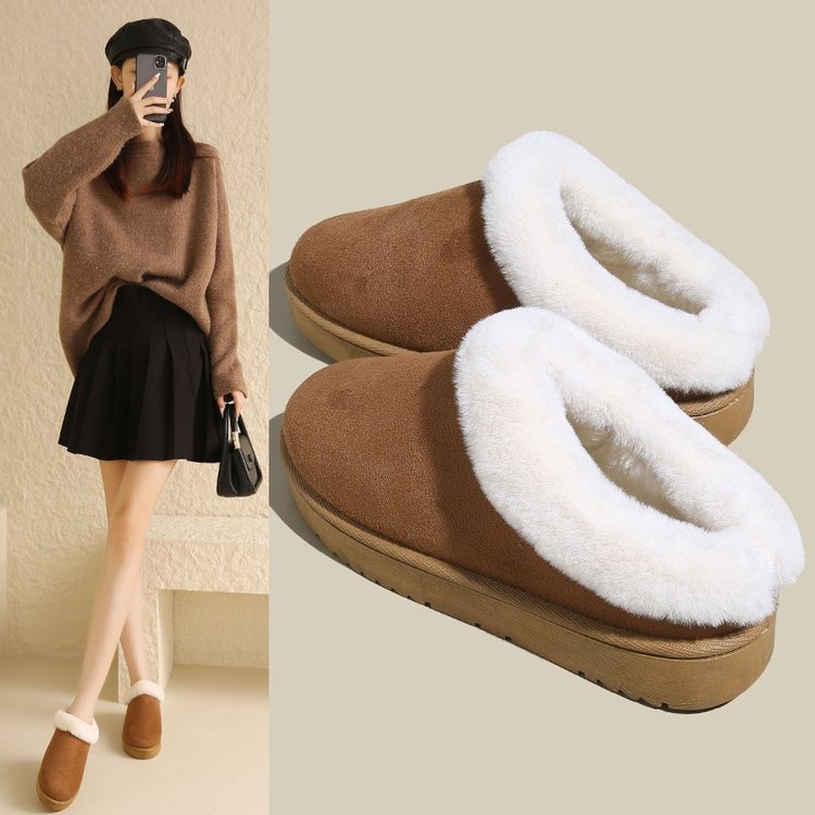 Women Winter Round Head Leisure Slip-onPlus Size Cotton Shoes