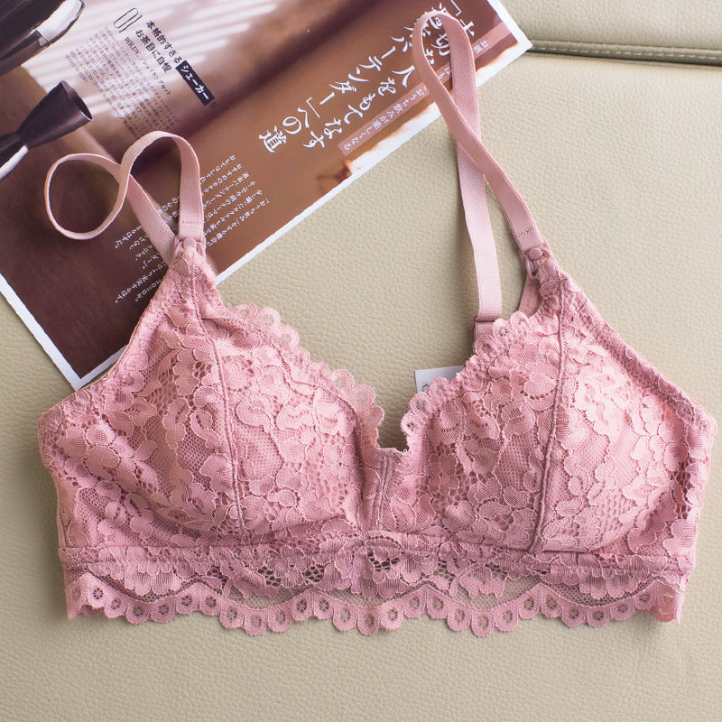 Lace Modal Breathable Sexy Wireless Nursing Underwear