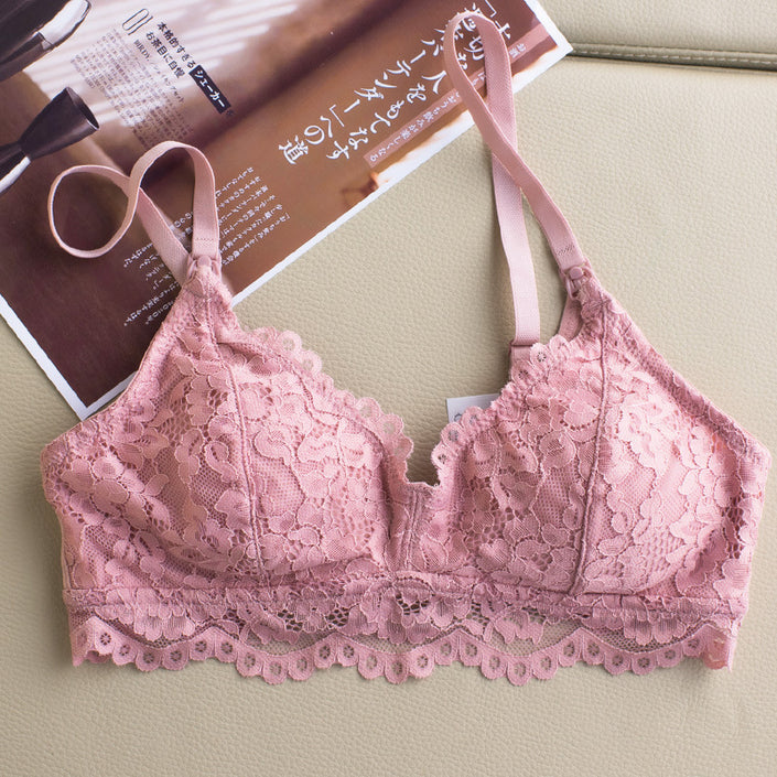 Lace Modal Breathable Sexy Wireless Nursing Underwear