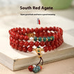 New Chinese Style Southern Red Agate Bracelet Three Ring Bracelet
