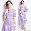 Short Sleeve Lace Dress Women