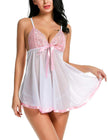 Plus Size Underwear Embroidered Sequins Transparent Suspender Nightdress