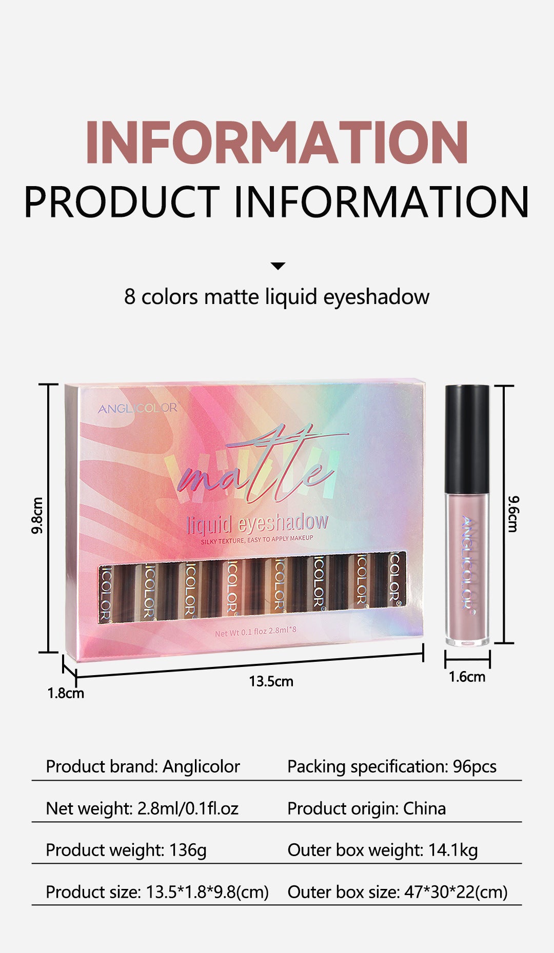 Makeup Eyeshadow Matte 8-color Halloween Liquid