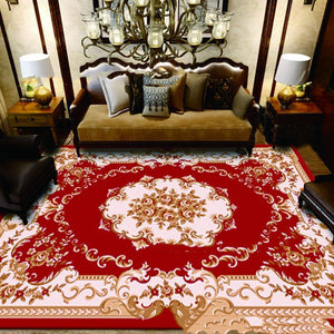 European Style Jihe Print Carpet Bedroom Living Room