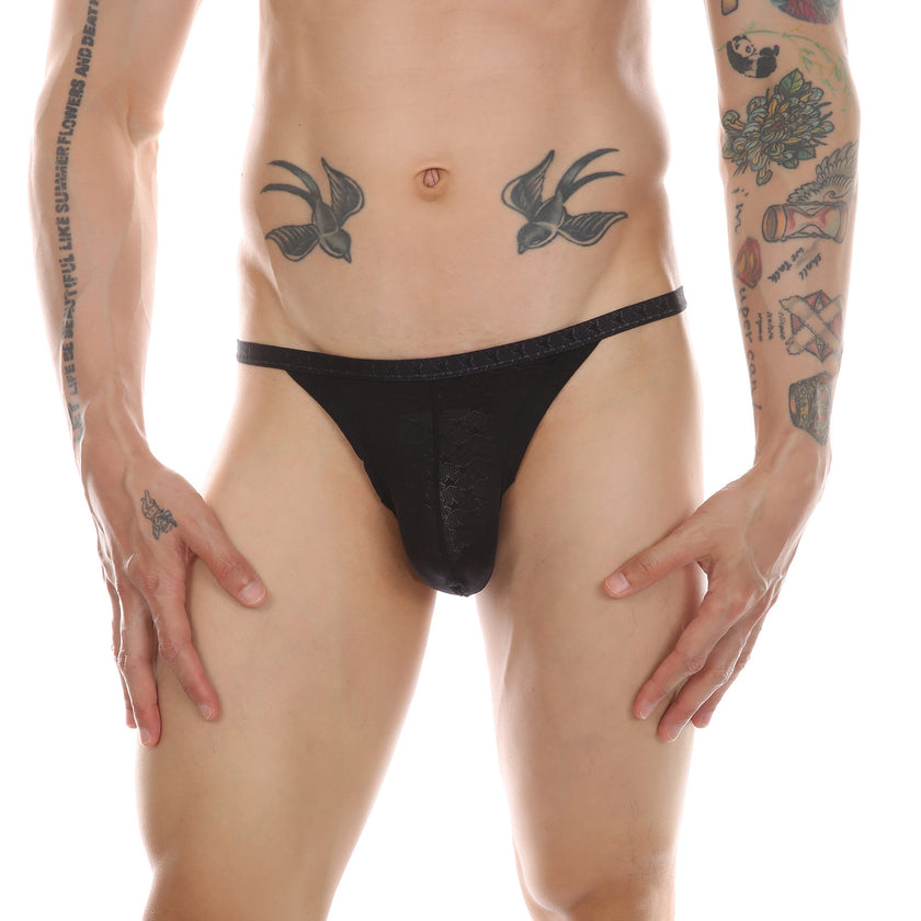 Men's XINGX Pattern Mesh Solid Color Thongs