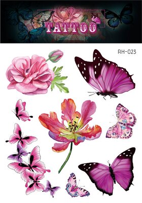 Waterproof Glitter Butterfly Tattoo Stick Gradient Tattoo