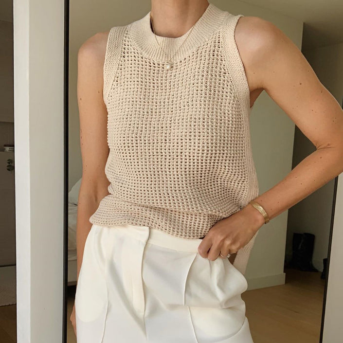 Crochet Sleeveless women tops