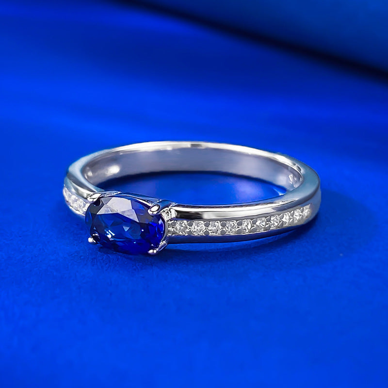 S925 Silver New Sapphire Ring For Women