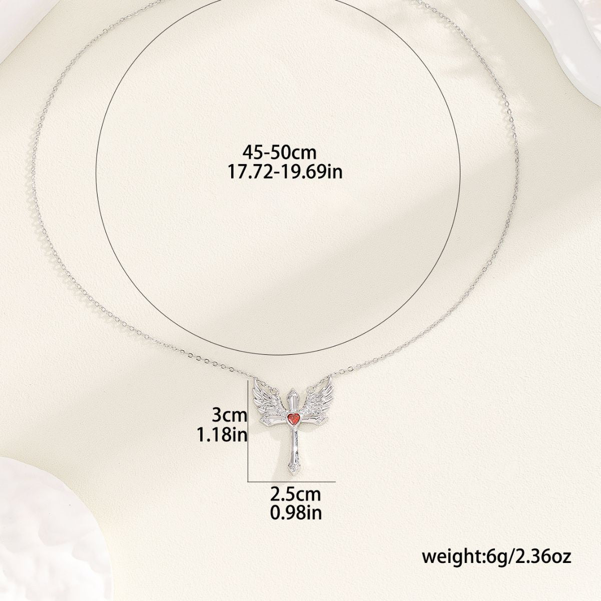 Female Romantic Angel Wings Ornament Cupid Necklace