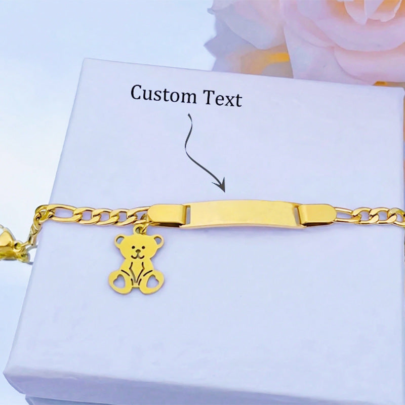 Adjustable DIY Text Bracelet Made Of Titanium Steel