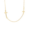 925 Sterling Silver Mini Pleated Cross Necklace