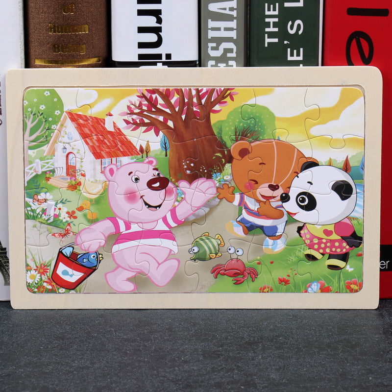 80PCS wooden educational toys educational development baby kids training