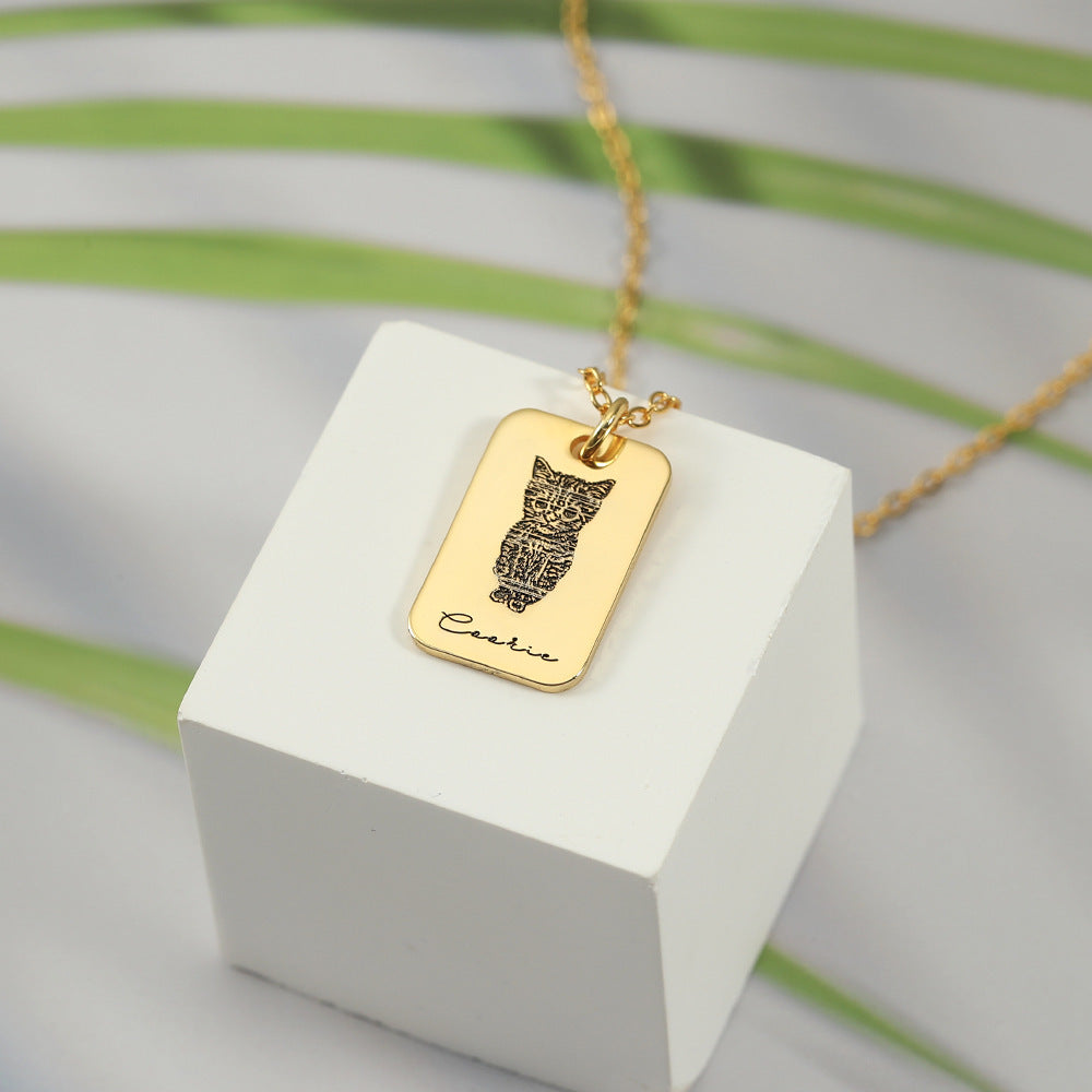 Personalized Photo Memorial Pet Pendant Necklace