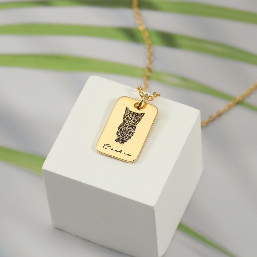 Personalized Photo Memorial Pet Pendant Necklace