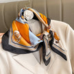 Square Towel Silk Scarf Printed Matching Shirt Hair Band Arm Bag