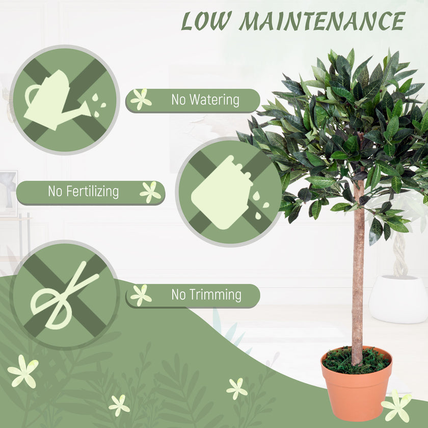 3ft Artificial Olive Tree Indoor Plant Greenery For Home Office Potted In An Orange Pot