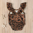 Flying Sleeve One-piece Girl Leopard Pattern Swimming Suit
