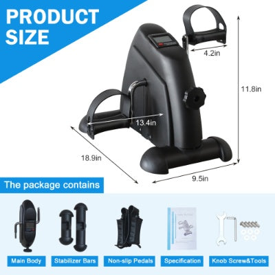 Mini Exercise Bike Rehabilitation Training Walking Machine Home Rehabilitation Maximum Weight 120KG With Electronic Display And Instep Restraint Strap