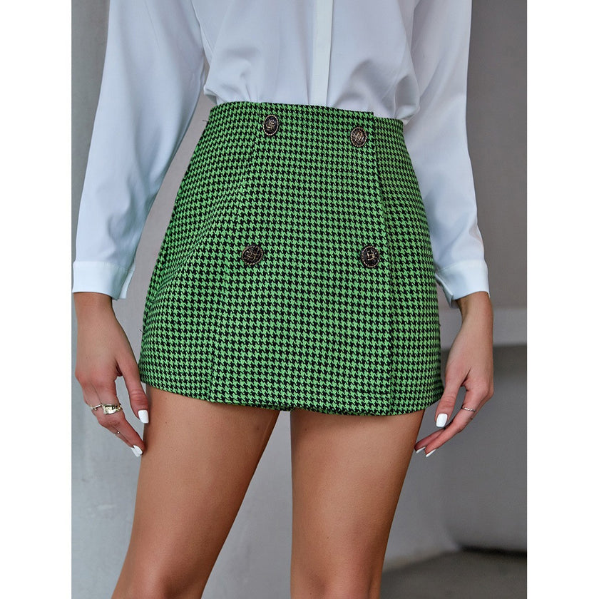 Campus College Style Light Luxury Classic Houndstooth