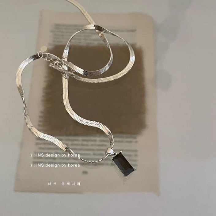 Ins Girl Special-interest Design Color Rhinestone Snake Bones Chain