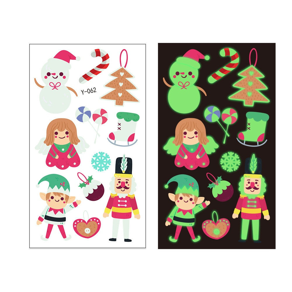 Children's Christmas Luminous Tattoo Face Pasters