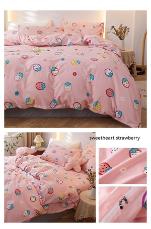 Pure Cotton Bedding Set Of Four Pieces