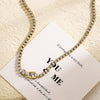 Tennis Zircon Light Luxury Emerald Stainless Steel Plated 18K Gold Necklace