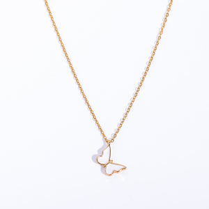 Simple Butterfly Pendant Necklace Sweater Chain