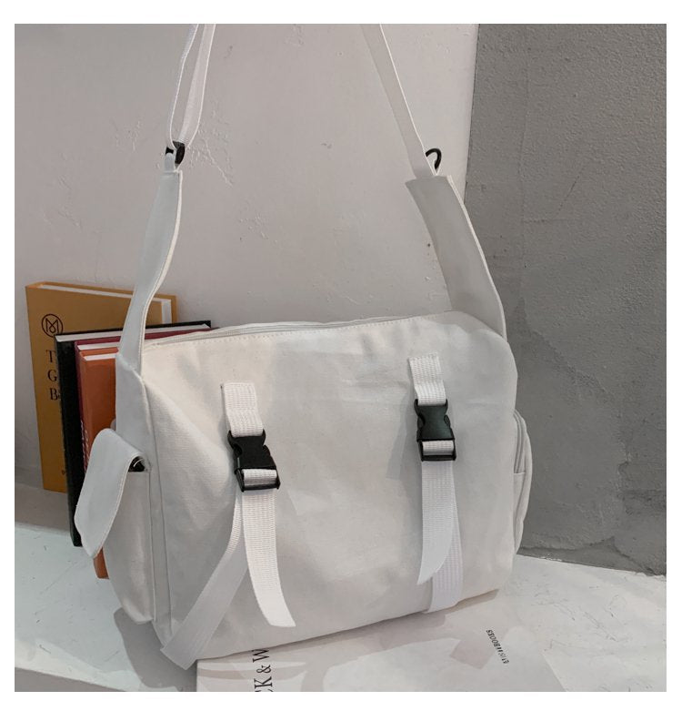 Women's Crossbody Canvas Bag Hong Kong Style Large Capacity