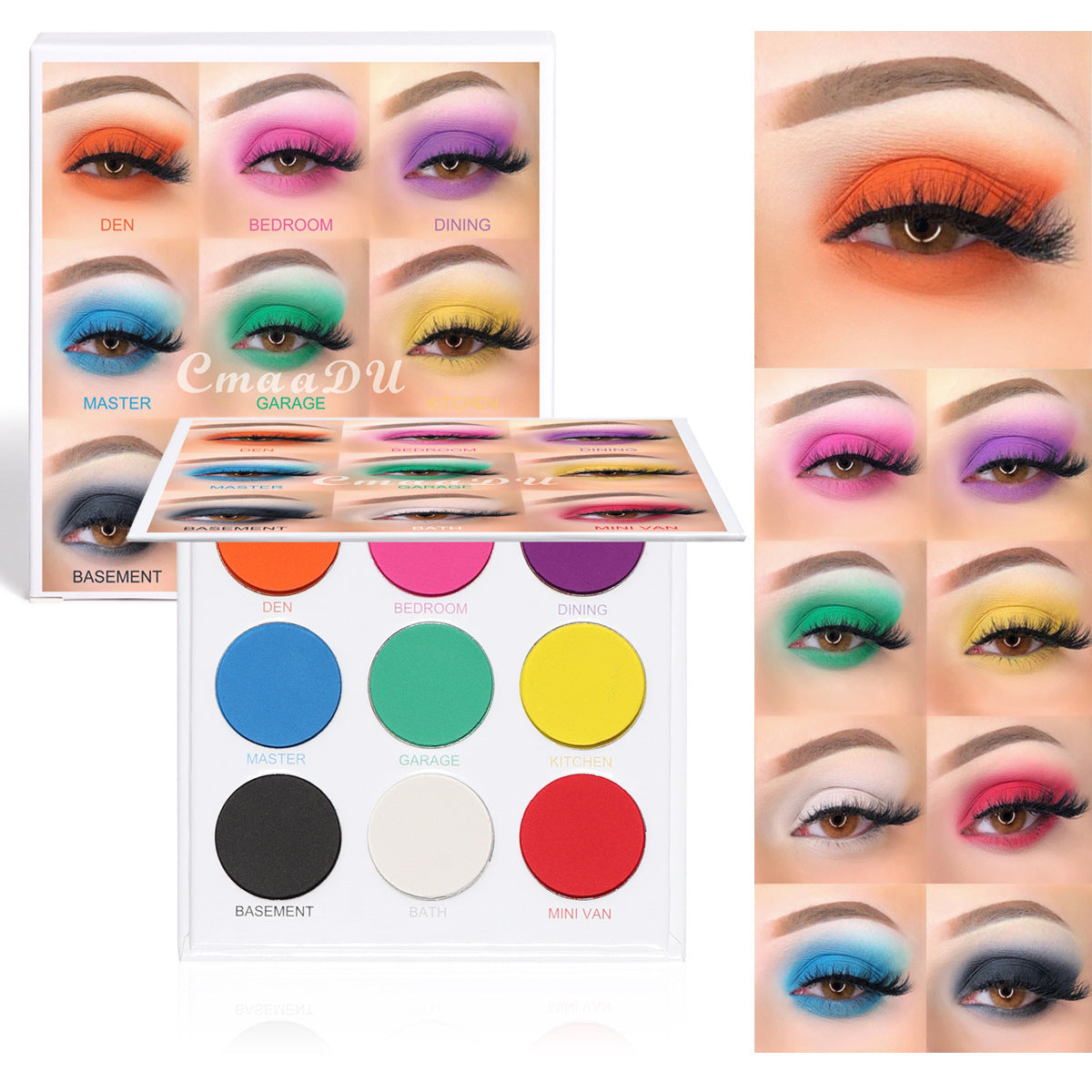 9-Color Matte And Metallic Glitter Eyeshadow Palette