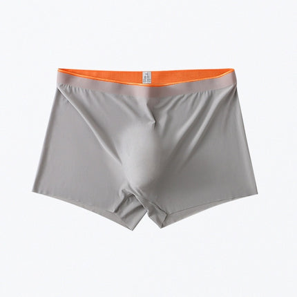 Men's Ice Silk Orange Edge Seamless Underwear Boxers