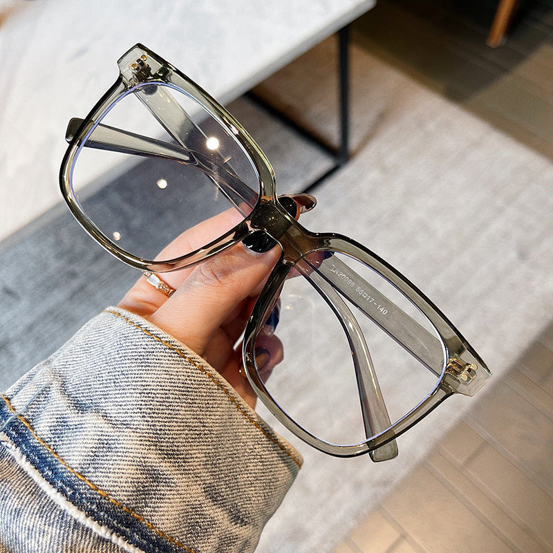 Large Frame Anti Blue-ray Glasses Personality Rivets
