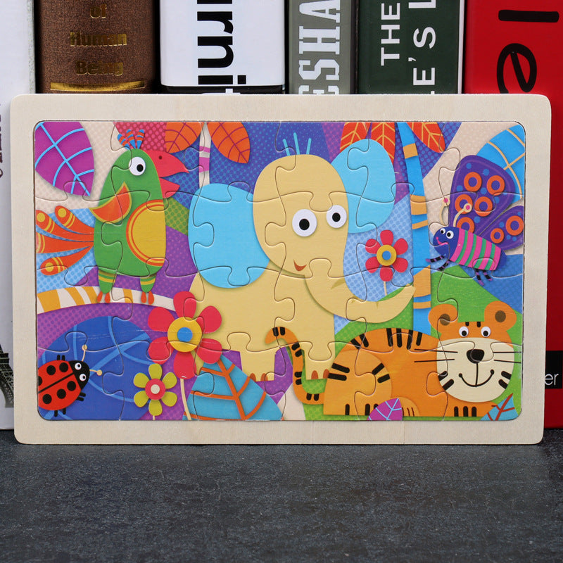 80PCS wooden educational toys educational development baby kids training