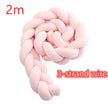 Heightening Baby Braided Crib Bumpers Knot Long Pillow Cushion Bedding Room Dector