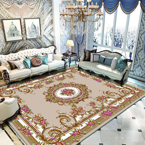 European Style Jihe Print Carpet Bedroom Living Room