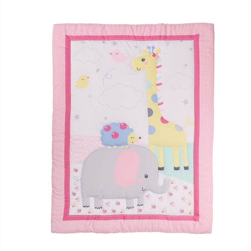 Children Quilt Fitted Sheet Single Bed Skirt Infant Bedding 3 pieces newborn kids bedding set