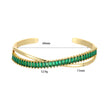 Micro-inlaid Color Zirconium Emerald Temperament Bracelet