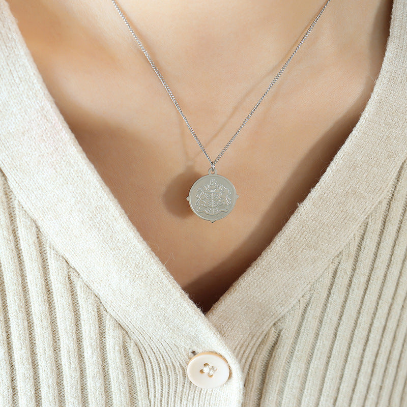 Ethnic Design Sense Niche Titanium Steel Ornament Clavicle Chain Lucky Necklace