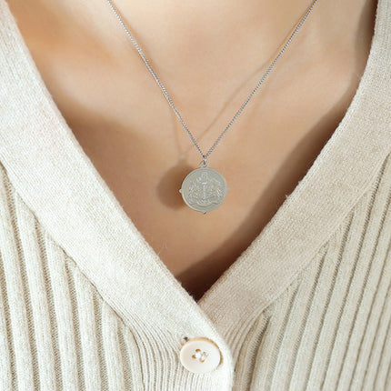 Ethnic Design Sense Niche Titanium Steel Ornament Clavicle Chain Lucky Necklace