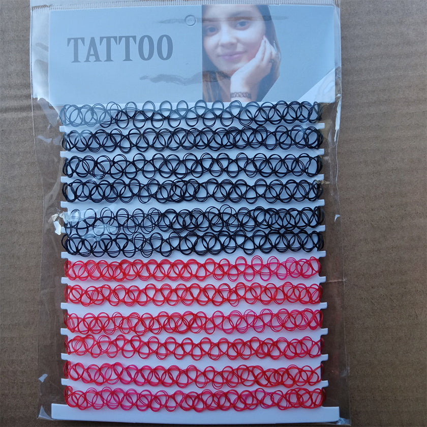 Color Tattoo Fish Line Necklace 12 Color Set