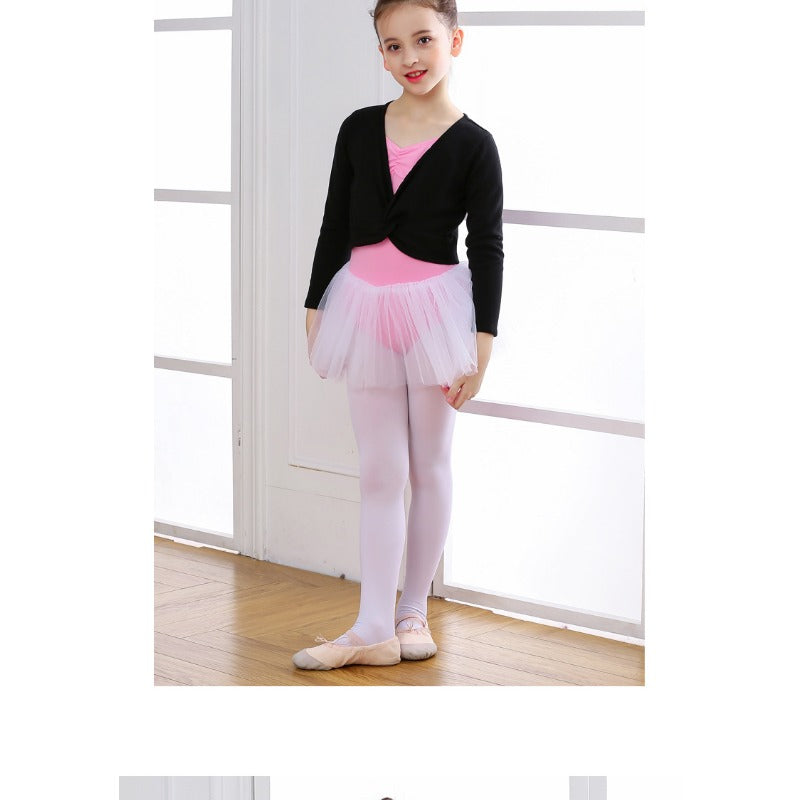 Children's Dance Clothing Long-sleeved Thickened Velvet Dance Shawl Coat Girl Dancing Vest Ballet Ballet Leotards For Women