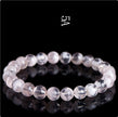 Natural Snowflake Ghost Round Beads Bracelet