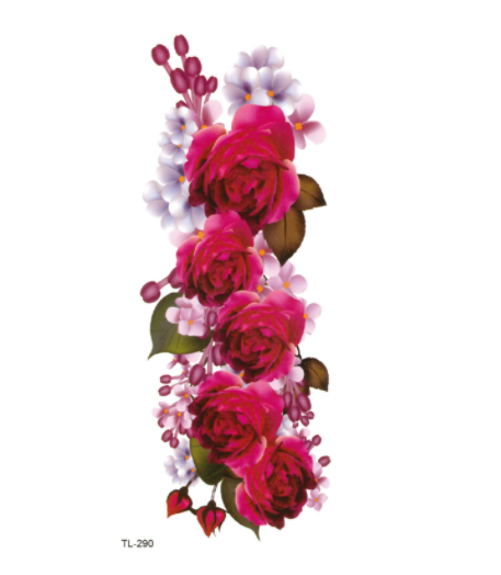 The Other Side Flower Tattoo Stickers Waterproof Tattoo